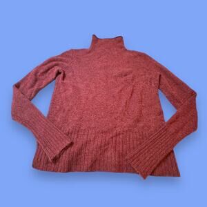 Madewell Burgundy Merino Alpaca Wool Blend Turtleneck Size M